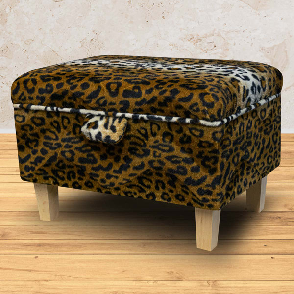 Beaumont 50cm Leopard Print Storage Ottoman Wayfair.ie